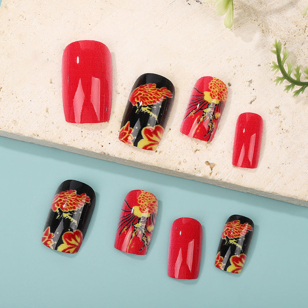 Artistic Nail Tips in Floral Design Acalora