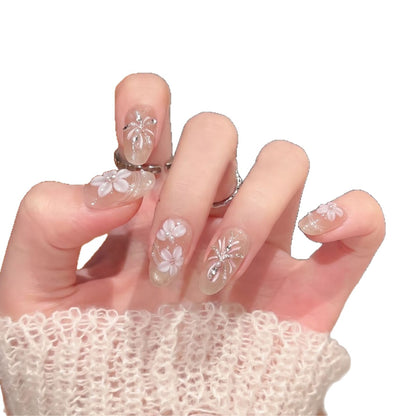 Decorative Floral Press-On Nail Art Set Acalora
