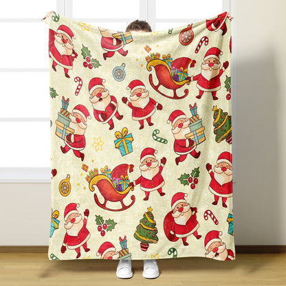 Christmas-Themed Throw Blanket