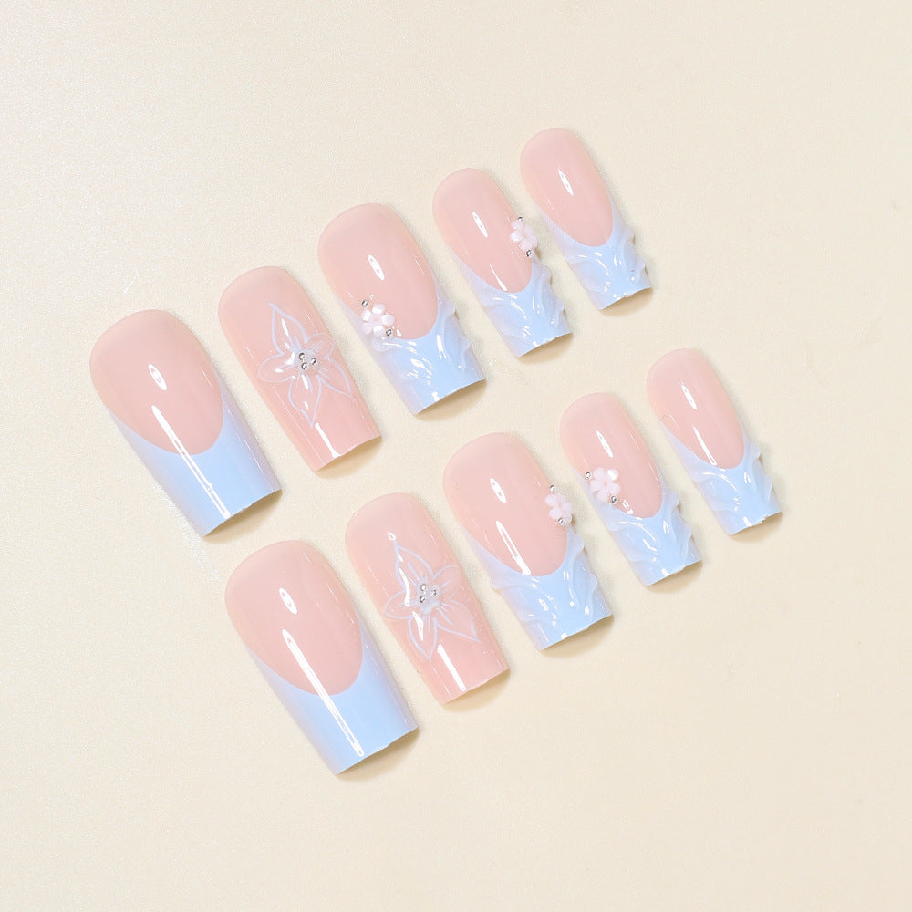 3D Floral Decorative Press-On Nail Art Acalora