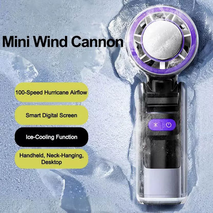 Unisex One Size rechargeable portable bladeless-style mini fan with folding head LED status indicator and high-capacity battery Kalsten