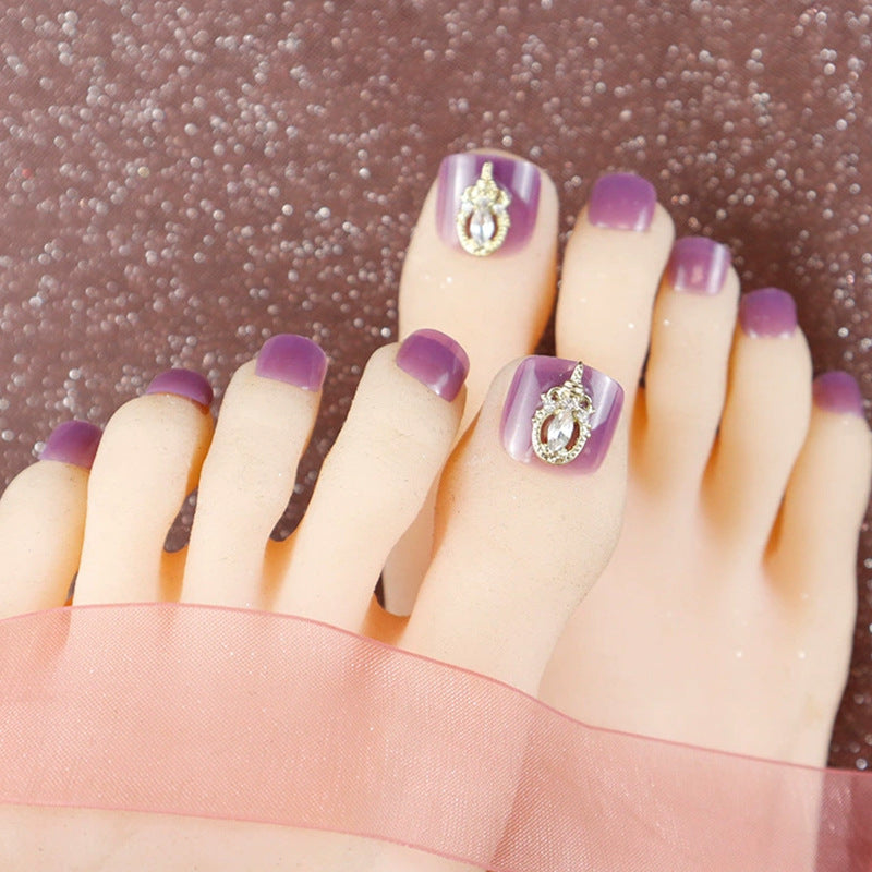 Decorative Press-On Toenail Art Set Acalora