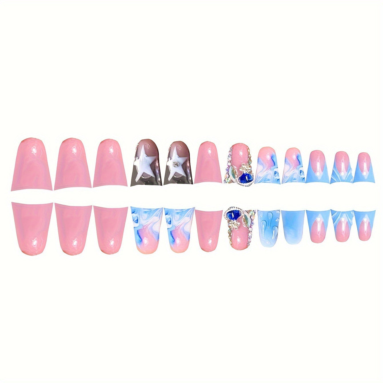 Artistic Water Droplet Press-On Nails Acalora