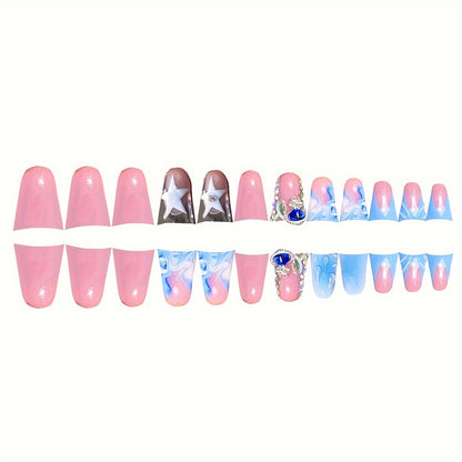 Artistic Water Droplet Press-On Nails Acalora