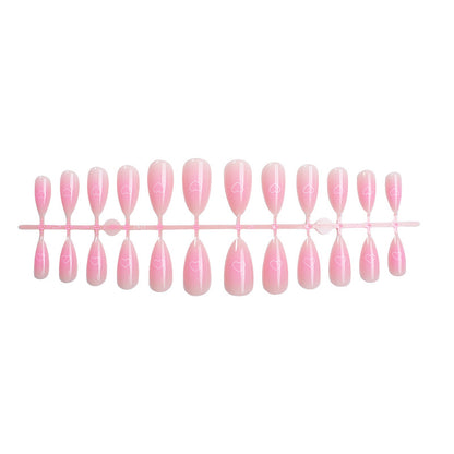 Heart-Embellished Press-On Nail Art Set Acalora