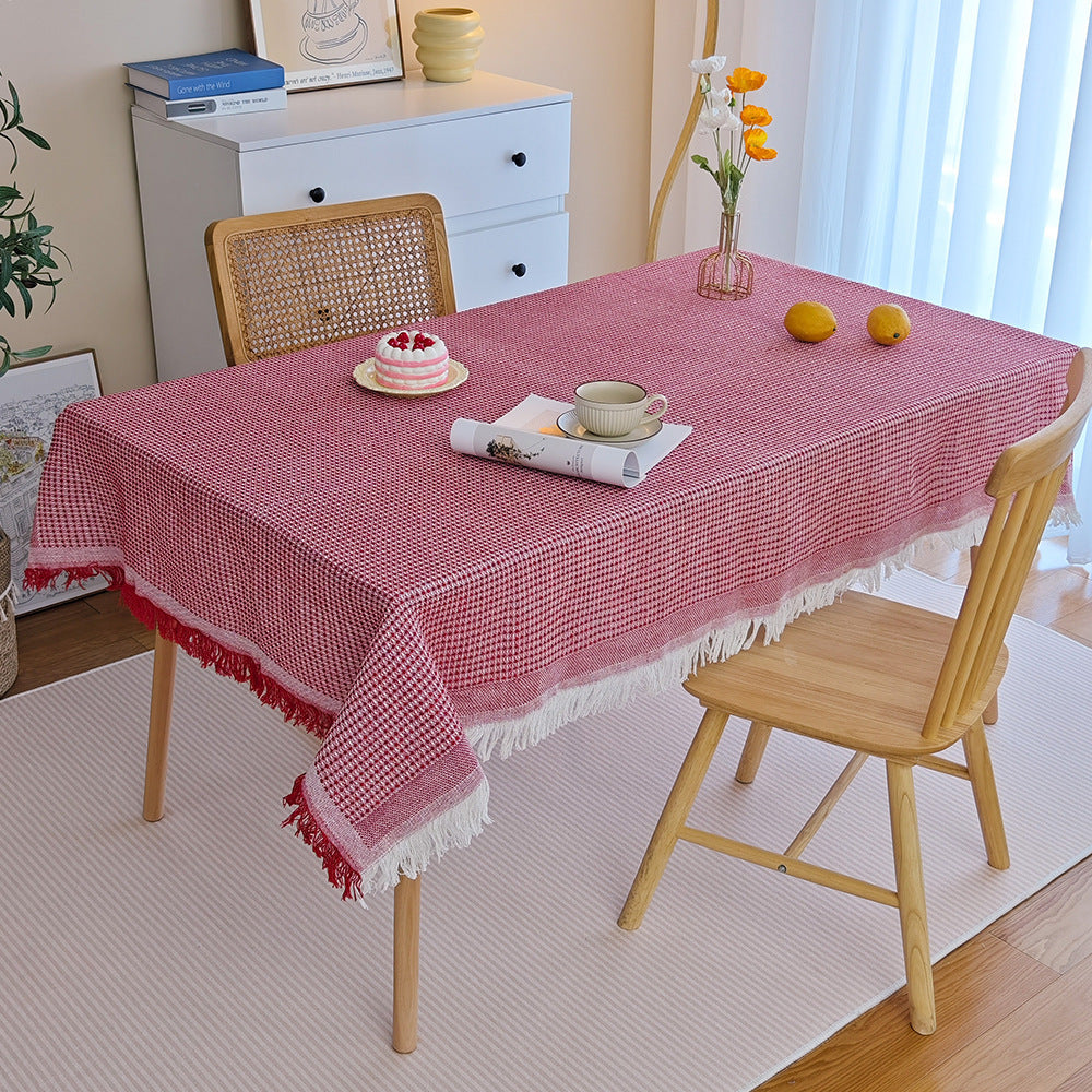 Decorative Fringed Tablecloth