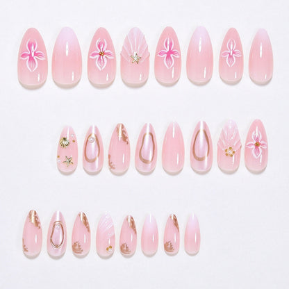 Decorative Sea-Themed Press-On Nails Acalora
