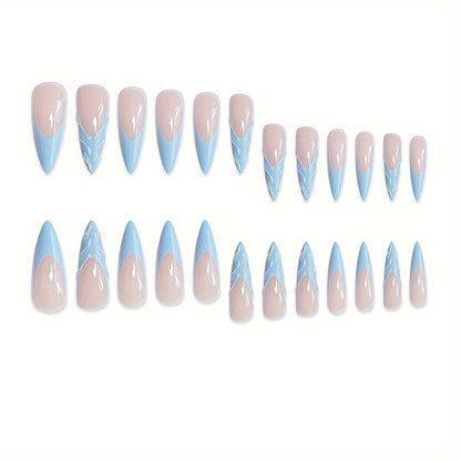 Artistic Leaf Design Press-On Nails Acalora