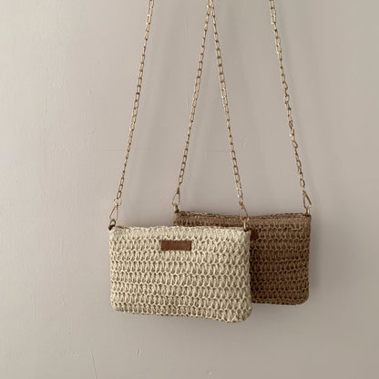 Women's Hand-knotted Shoulder Bag made of Natural Material Karnz