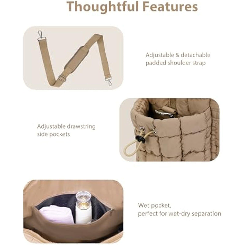 Quilted Multi-Functional Travel Tote Acalora