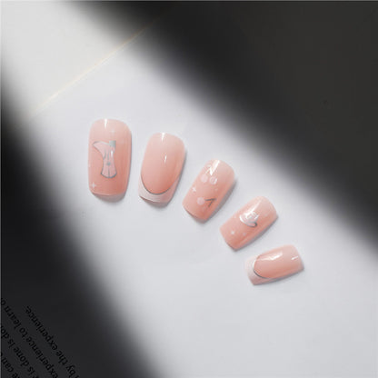 Artistic Press-On Nail Art with Unique Illustrations Acalora