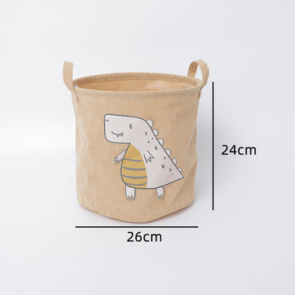 Fun storage basket with dinosaur motif