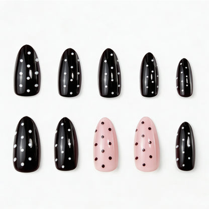 Trendy Polka Dot Press-On Nail Set Acalora