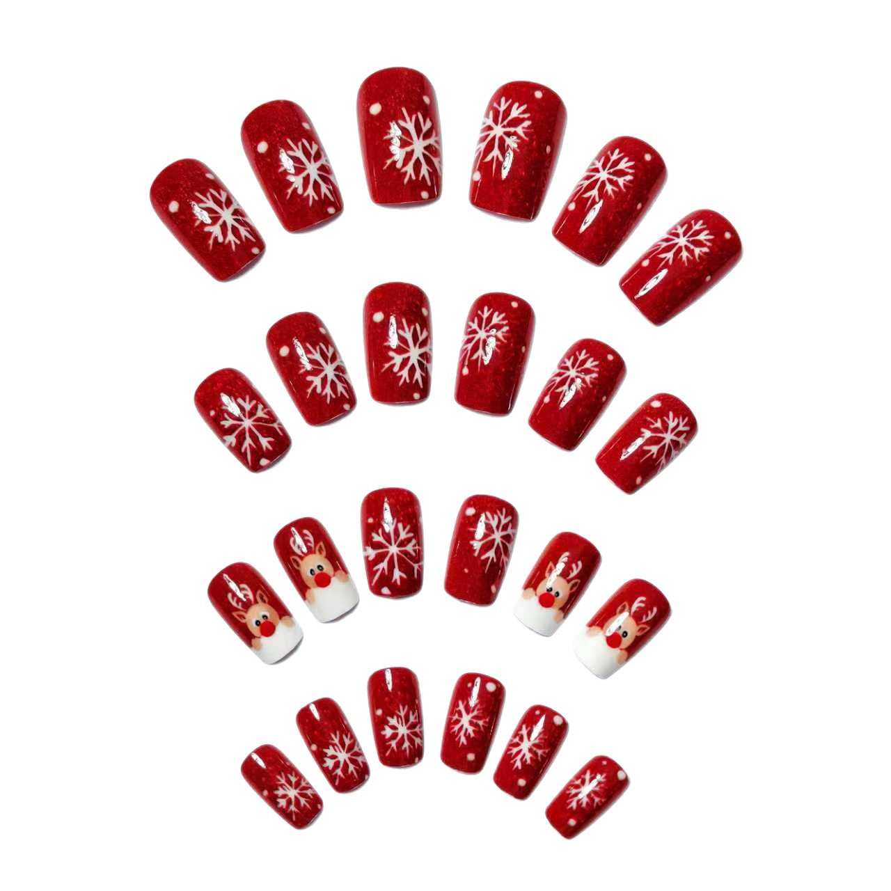 Festive 3D Reindeer Nail Art Acalora