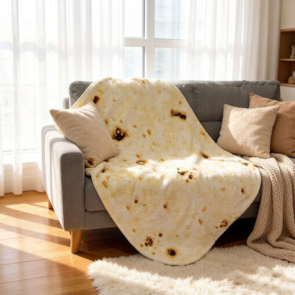 Pizza-Themed Round Fleece Blanket