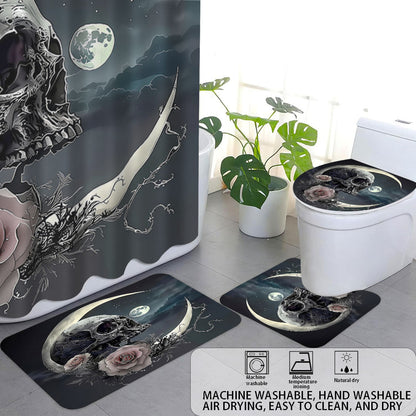 Artistic Skull Themed Bathroom Set