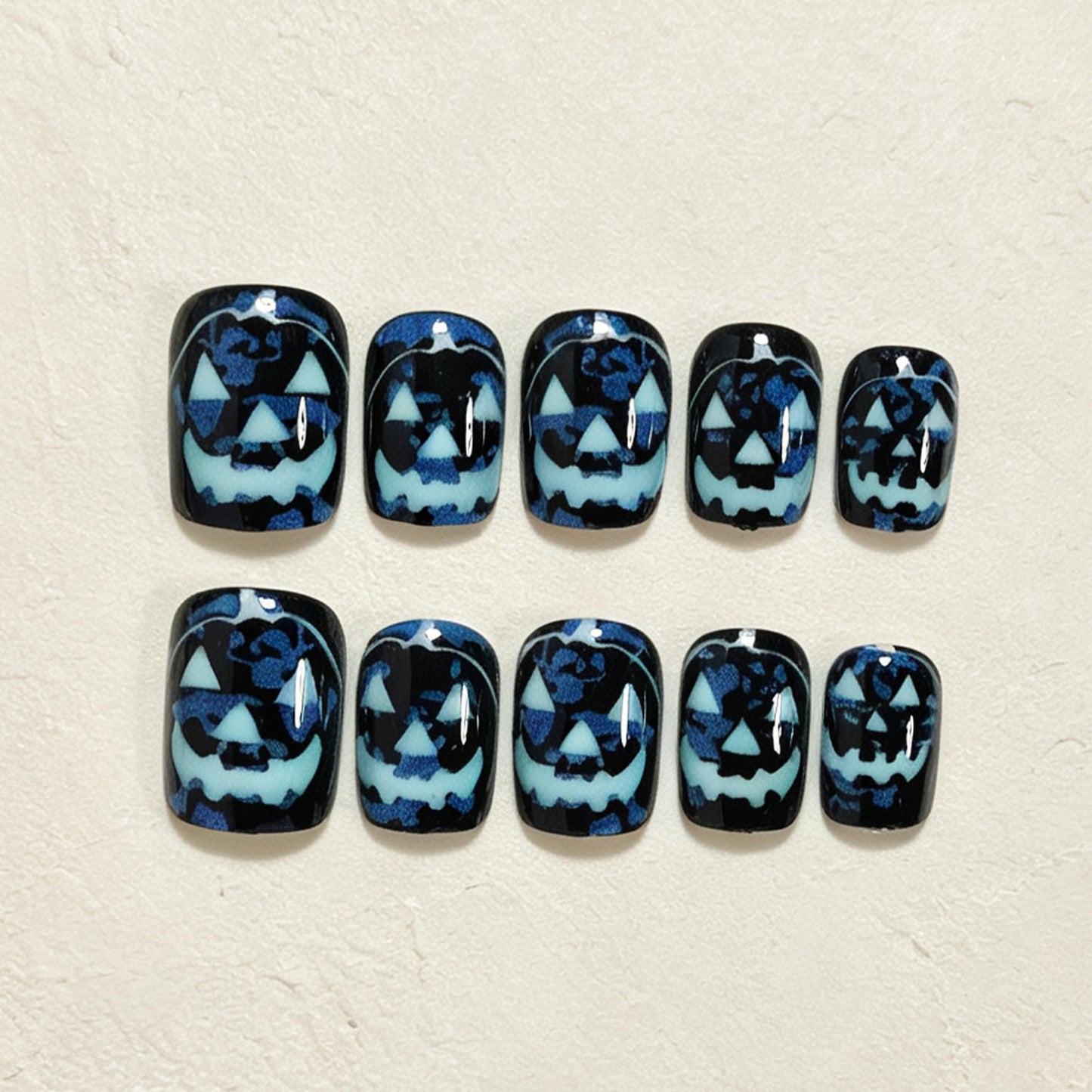 Halloween Glow-in-the-Dark Press-On Nail Art Acalora