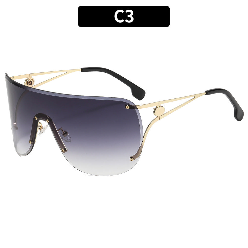 Women's visor-style sunglasses with elegant metal frame Bowlift