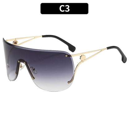 Women's visor-style sunglasses with elegant metal frame Bowlift