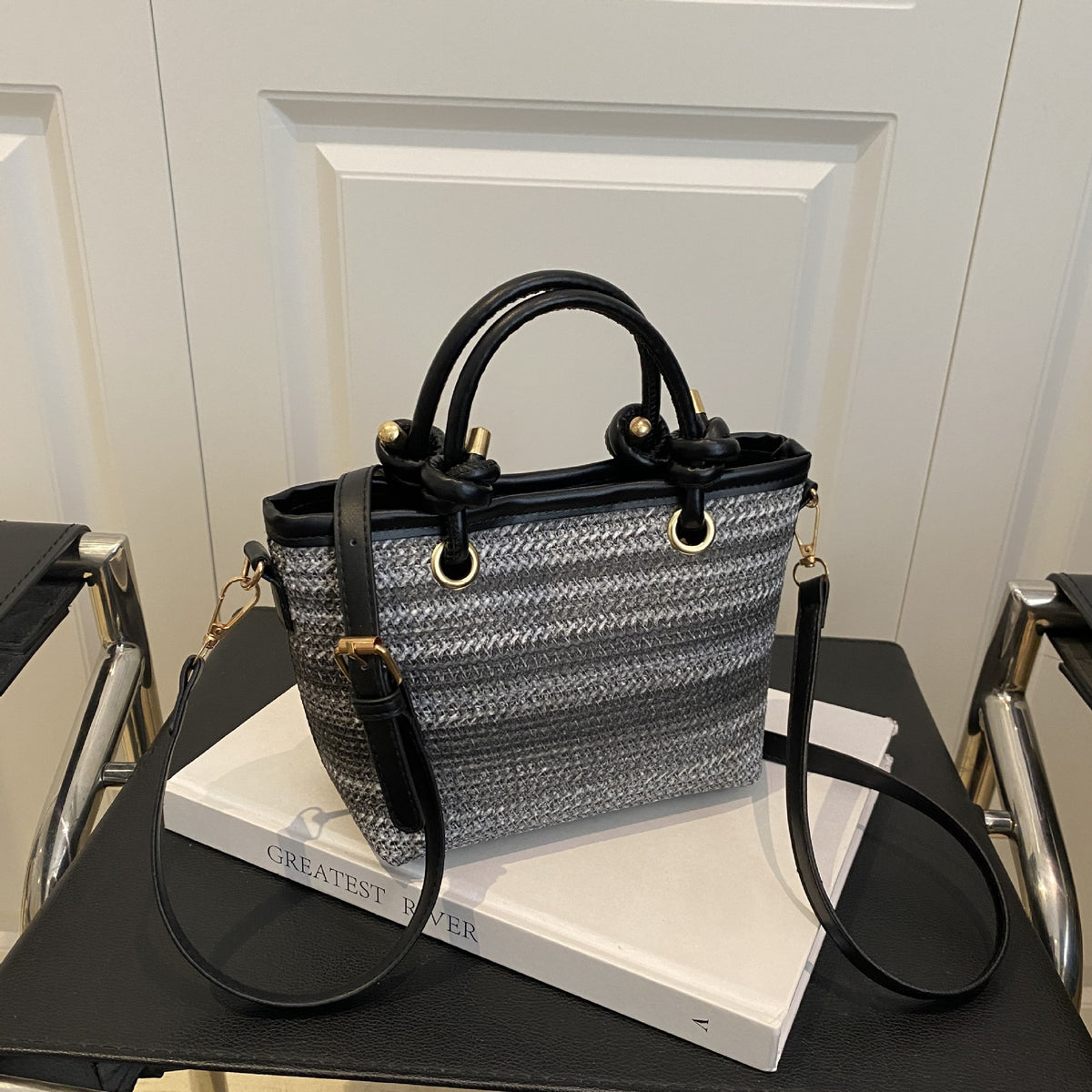 Woven Handheld Tote Bag Acalora