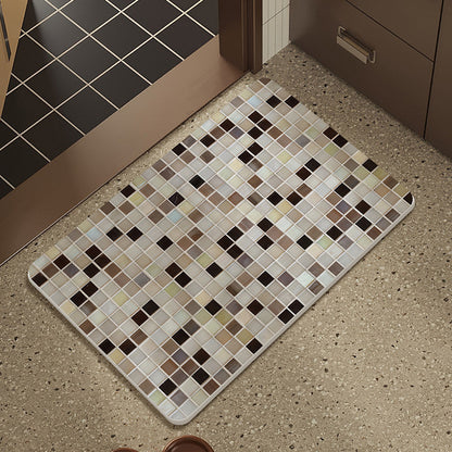 Mosaic Design Bath Mat