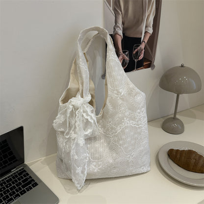 Elegant Lace-Trimmed Shoulder Bag Acalora