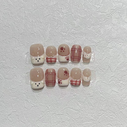Cute Character Design Press-On Nail Art Set Acalora