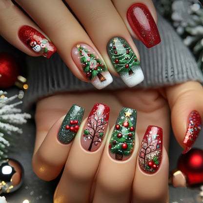 Festive Holiday Nail Art Acalora