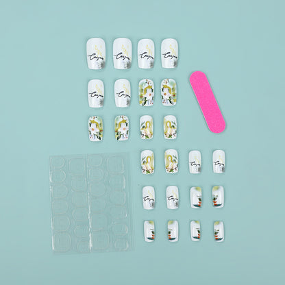 Artificial nails with floral and artistic design Acalora