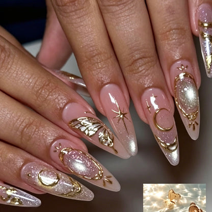 Premium Glitter Ombre Press-On Nails Acalora