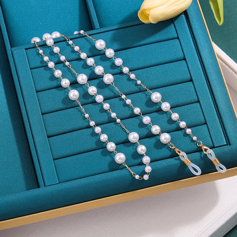 Elegant Pearl Chain Eyewear Chain Acalora