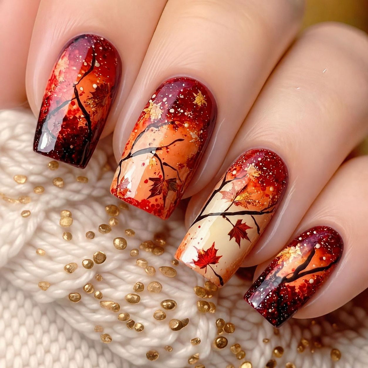 Artful Autumn Art Nails Acalora