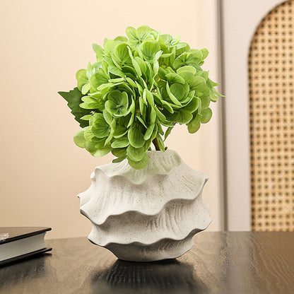 Artistic Wave-Shaped Ceramic Vase