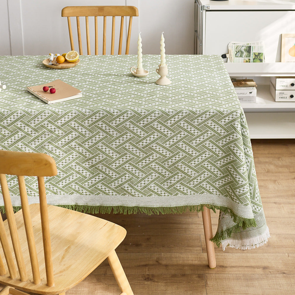 Elegant Woven Tablecloth