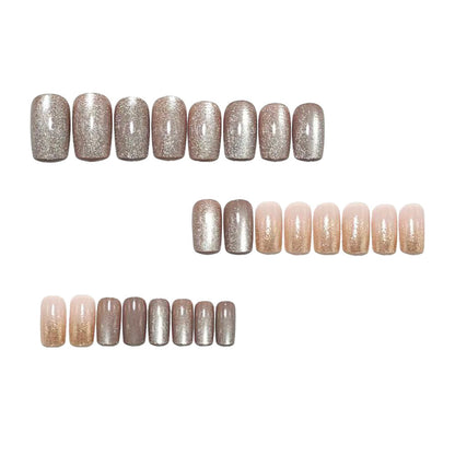 Luxurious artificial nails with glitter accents Acalora