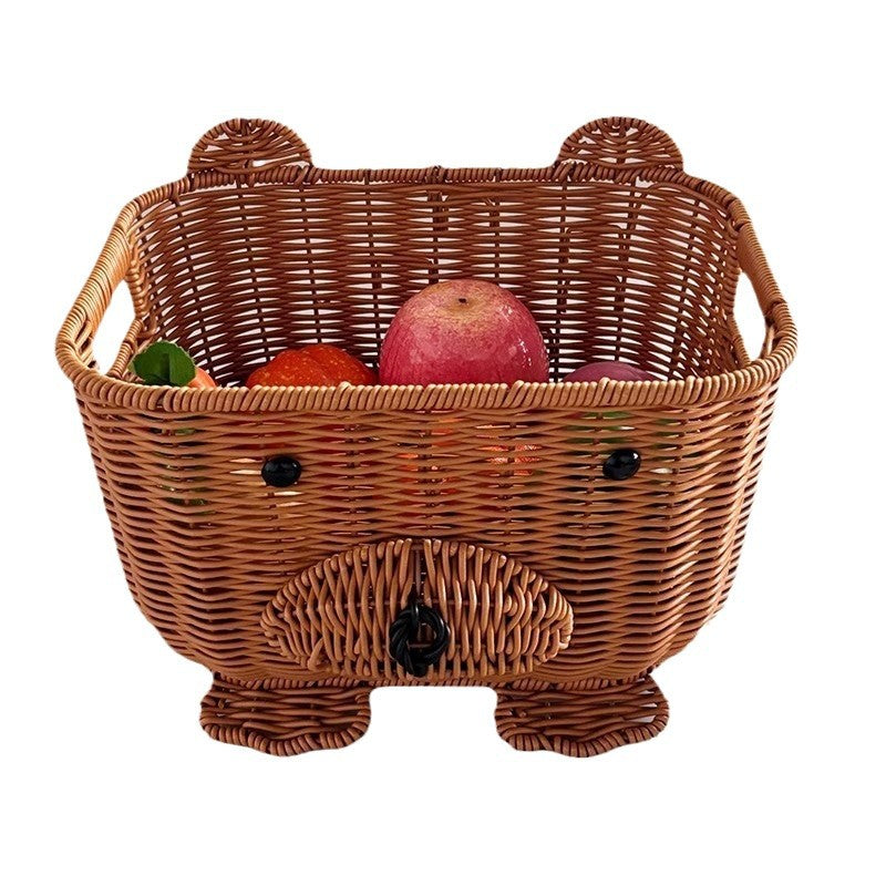 Handcrafted natural material storage basket Acalora