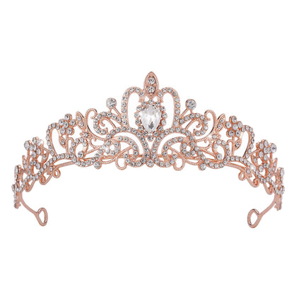 Ladies' Sparkling Crystal Tiara with filigree design wreath