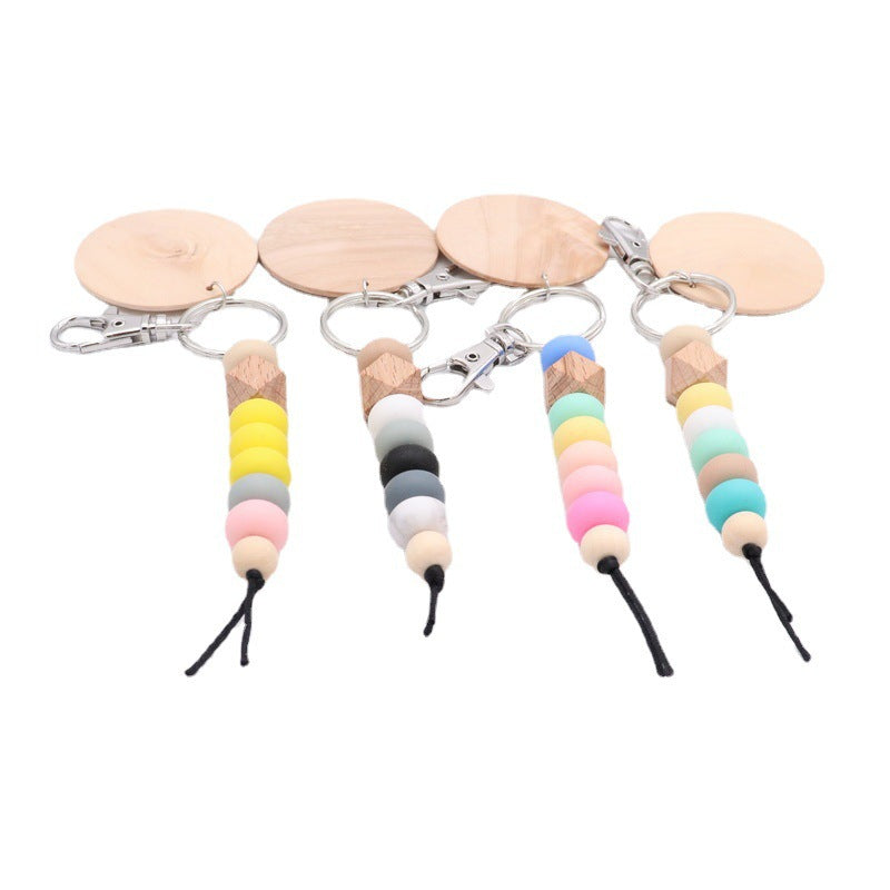 Decorative Wooden Beaded Keychain Acalora
