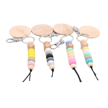 Decorative Wooden Beaded Keychain Acalora
