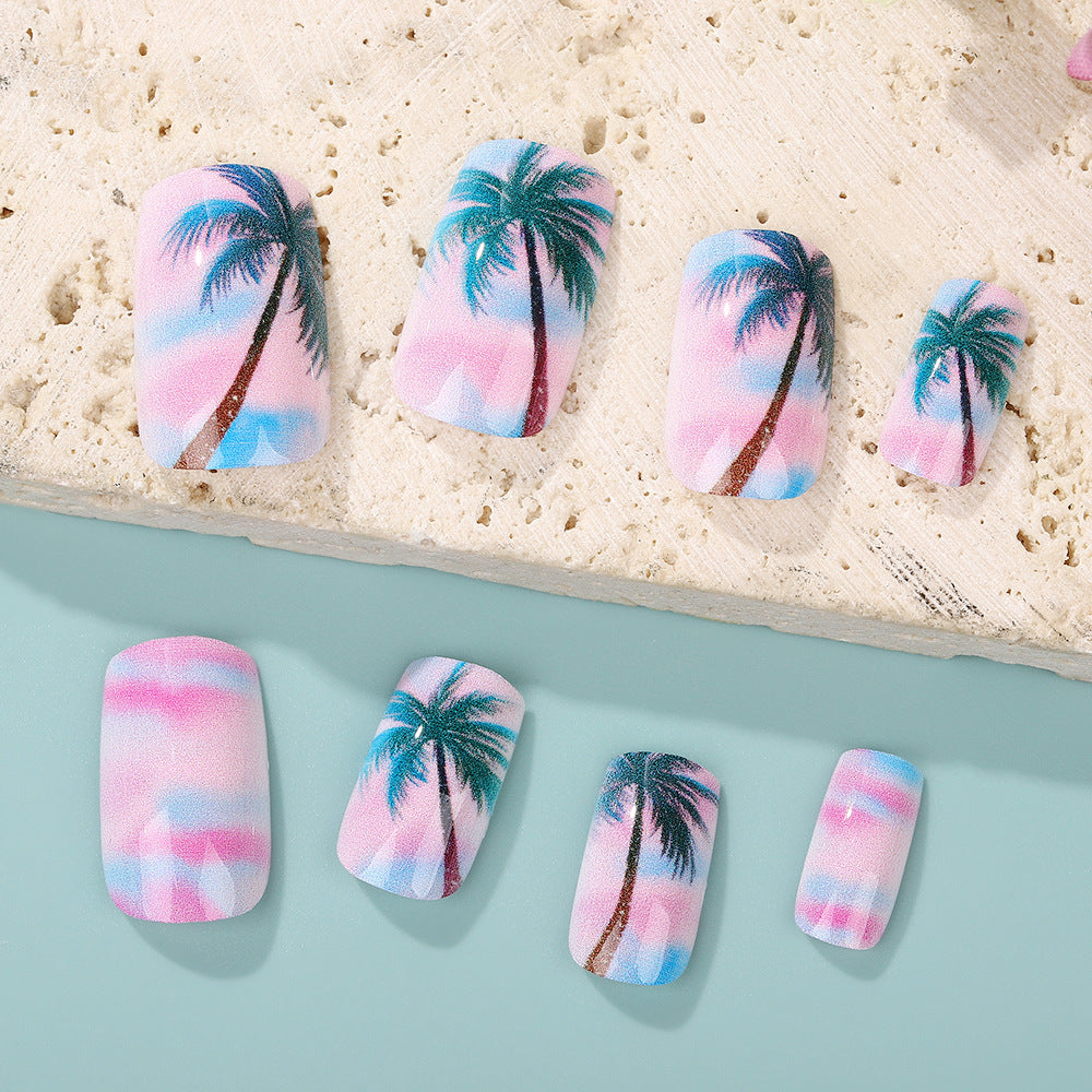 Artificial nails in tropical palm design Acalora