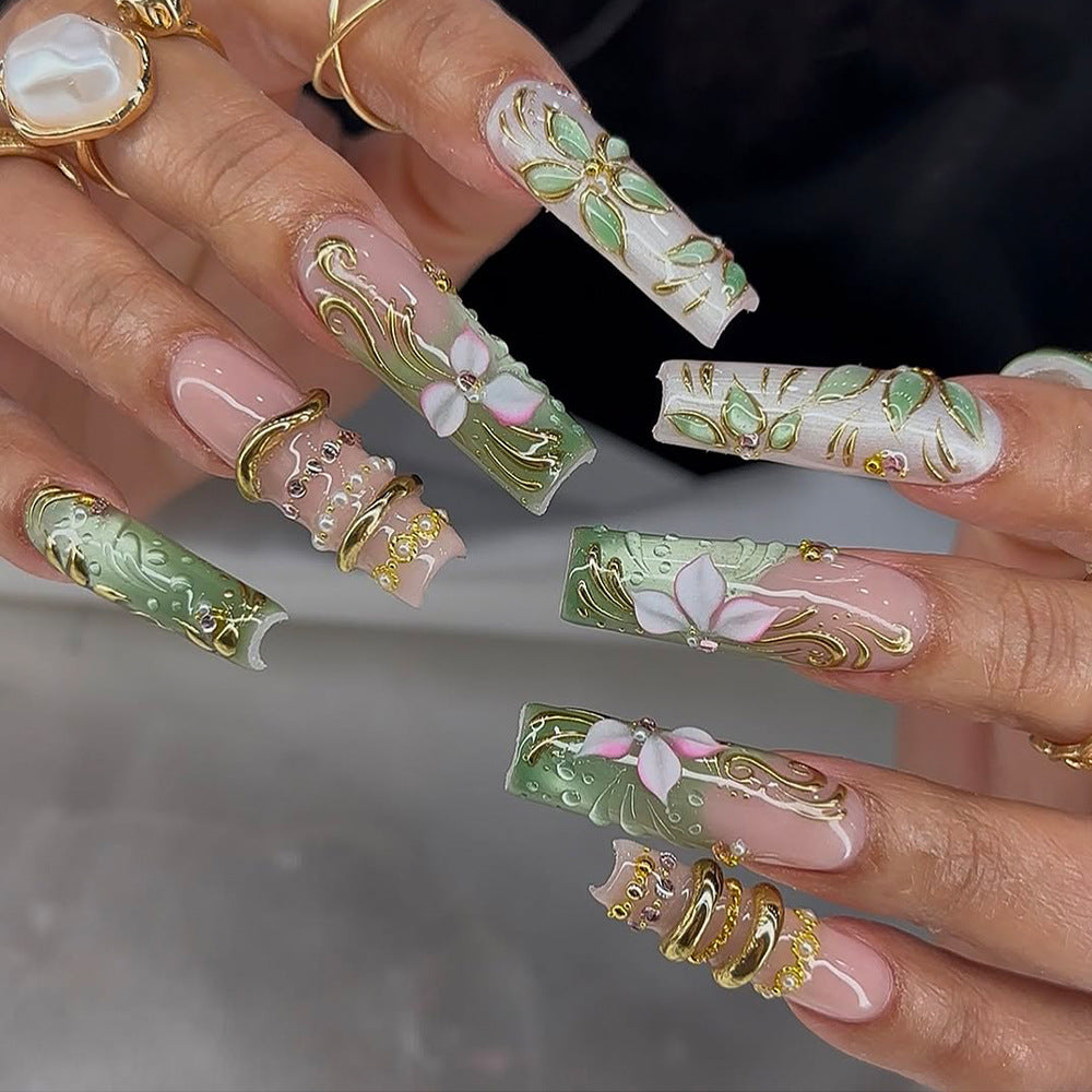 Artistic Luxury Press-On Nail Art Set Acalora