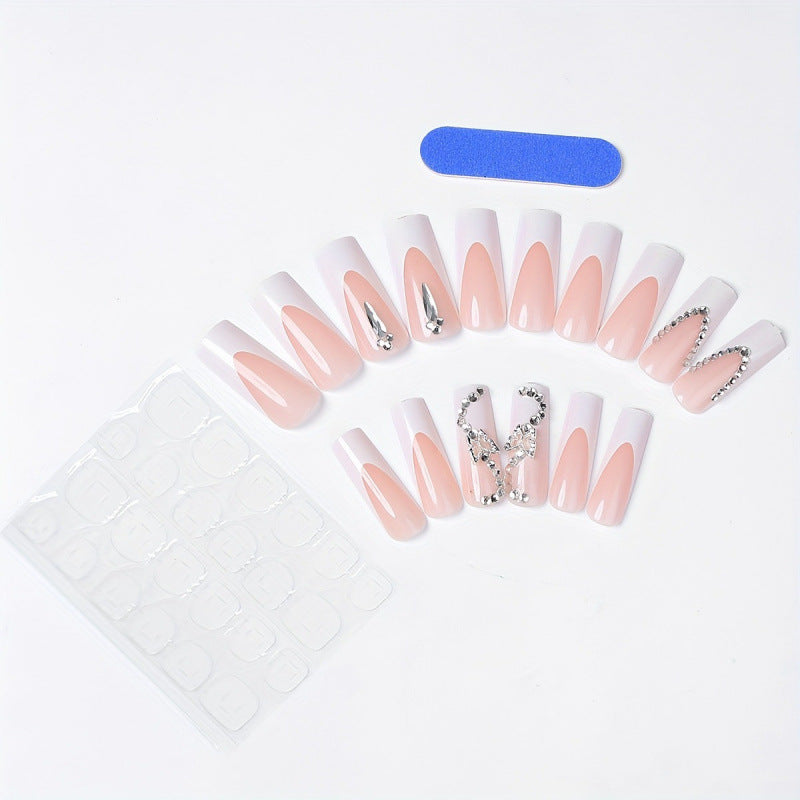 Nail set with elegant design and glitter accents Acalora