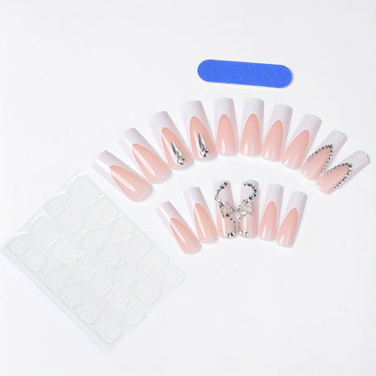 Nail set with elegant design and glitter accents Acalora