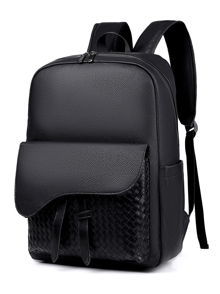Elegant Textured Leather Backpack Acalora