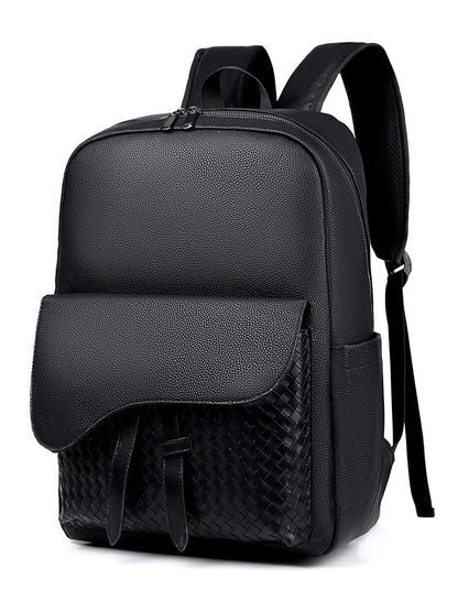 Elegant Textured Leather Backpack Acalora