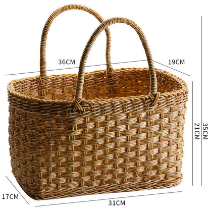 Unisex Hand-woven Shopping Basket with two Handles Brehn