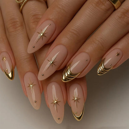 Premium Press-On Nail Art Set with Elegant Matte and Glossy Finish Acalora