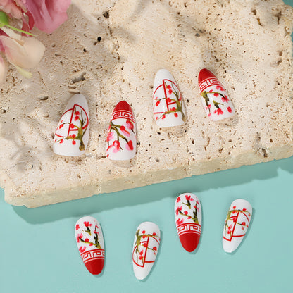 Artificial nails with floral accents Acalora