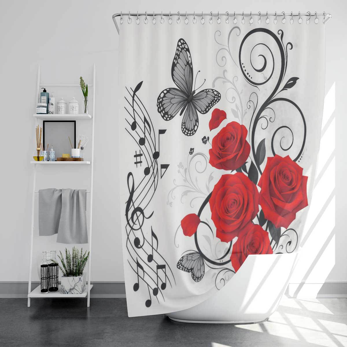 Camping-Themed Shower Curtain