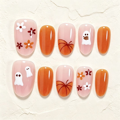 Halloween-Inspired Decorative Press-On Nail Art Set Acalora
